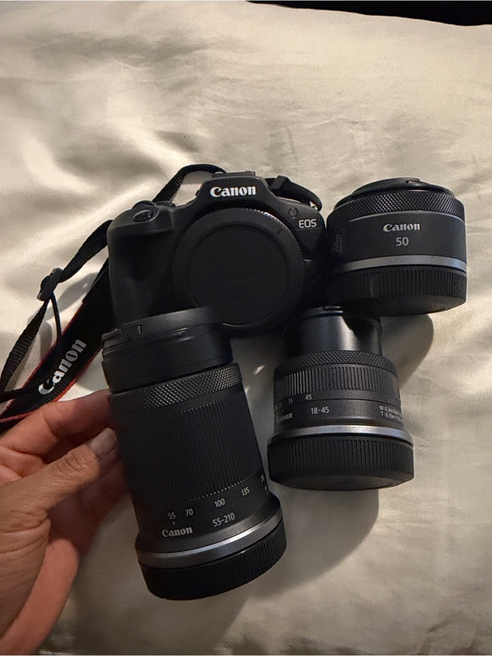 Canon EOS DSLR Camera with Black Body and Lenses